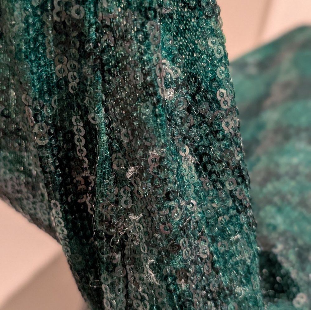 The Wof Gang Green Sequin Long Sleeve Dress - Picture 10 of 14